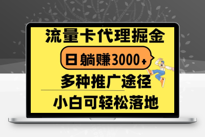 流量卡代理掘金，日躺赚3000+