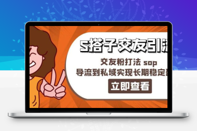 某收费888-S搭子交友引流，交友粉打法 sop，导流到私域实现长期稳定盈利